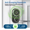 Tuya front door Bluetooth electronic smart lock  fingerprint lock  keyless entry lock  smart digital lock with Bluetooth and APP control  easy to tall  black