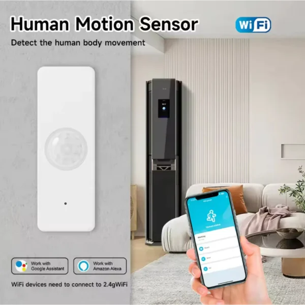Tuya WiFi Smart PIR Sensor Human Body Infrared Motion Detector Home Security Scene Linkage Via Alexa Google Home