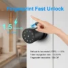 The Tuya Bluetooth digital door lock can be manually talled and unlocked in 5 ways using the Tuya app or Smart Life app