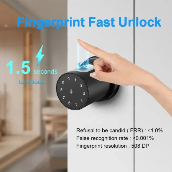 The Tuya Bluetooth digital door lock can be manually talled and unlocked in 5 ways using the Tuya app or Smart Life app