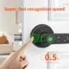 Tuya Bluetooth APP Intelligent Fingerprint Five in One Door Lock With Password Mechanical Key Unlocking Wooden Door Single Handle Smart life