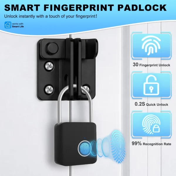 cn-11134207-820l4-ml8pix4ww000f0.webp Biometric Fingerprint Padlock Tuya APP Control USB Rechargeable for Home Gate Luggage Locker Security