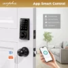 Keyless Entry Door Lock with 100 Codes   Electronic Keypad Deadbolt for Front Door   Electronic Door Lock with Anti Peeping Password   Touch Locking Auto Lock   AL301