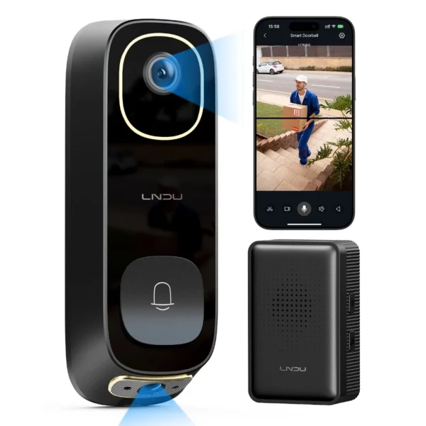 VD05 LNDU 2K Video Doorbell Wireless Dual Camera AI Detection Color Night Vision 16GB eMMC Waterproof Visual Door Bell