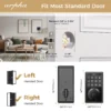 Keyless Entry Door Lock   Electronic Keypad Deadbolt Lock with 100 Codes   Smart Door Locks Deadbolt for Front Door   16 Anti Peeping Passwords   Auto Lock One Touch Lock   D100