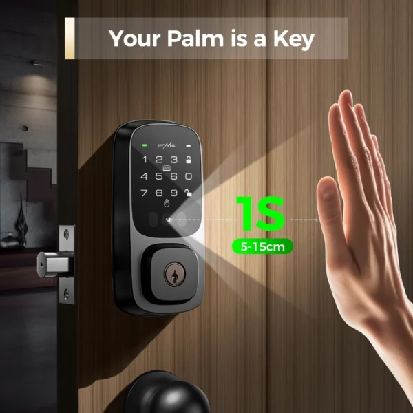 cn-11134207-820l4-mmzo657p5laa71.webp Keyless Entry Door Lock Palmar Vein Recognition Deadbolt Built in WiFi Google Assistant App Control Voice Control NFC Two styles of door handles SP300