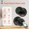 Smart Door Fingerprint Lock for Tuya Smart Lock with Bluetooth Door Lock Keyless Entry with Fingerprint and Tuya App