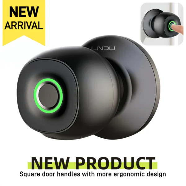 cn-11134207-820l4-mnf6ma8y3da906.webp Keyless Entry Door Lock Smart Fingerprint Door Knob Biometric Technology Storage Memory Function Backup Keys Included Smart Lock 3 Modes for Worry free Use Fit for Bedroom D500