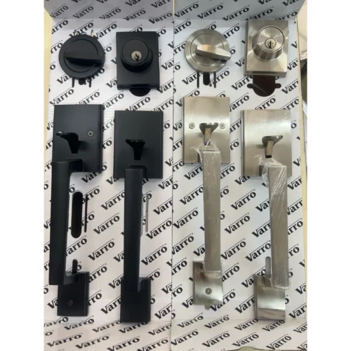 VARRO  Design SOLID DOUBLE HANDLE LOCK SET untuk Pintu Kayu Rumah VRH 3001SN