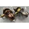 Tombol Pintu Lock Bulat   Door Knock Keyed   Door Lock Round Lock   Brown   Silver