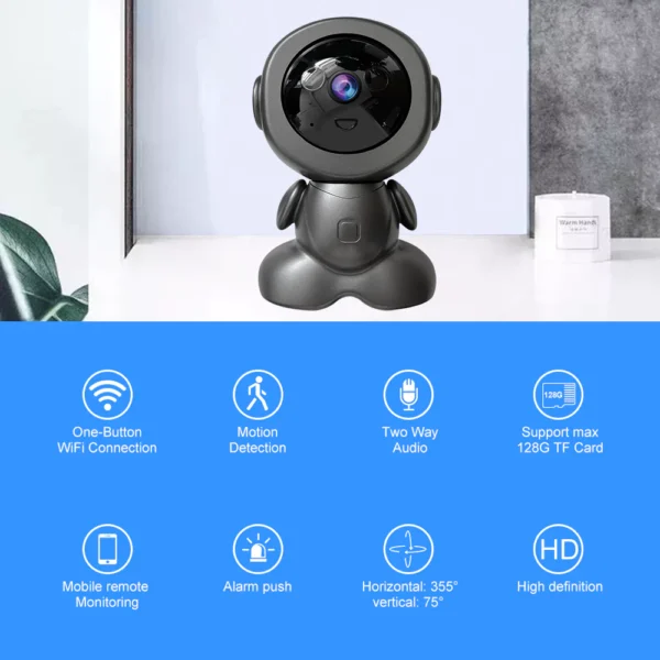 my-11134207-7rase-mawgxqmjo1wqd3.webp V380 Pro FHD Smart Robot IP Camera Wifi CCTV Rotate PTZ Night Vision Security Home Baby Monitor