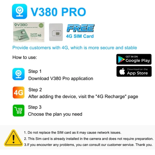my-11134207-7rase-mcinklmaipj98d.webp V380 Pro Outdoor Pan Tilt Weatherproof 4G WiFi Wireless Auto Tracking 4MP Q8 CCTV IP 360 Camera Built in 4G Sim card