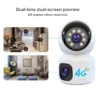 V380 Pro Dual Lens 5MP Wireless CCTV Camera 4G Wifi Sim Card 360  Connect to Cellphone Night Vision Using