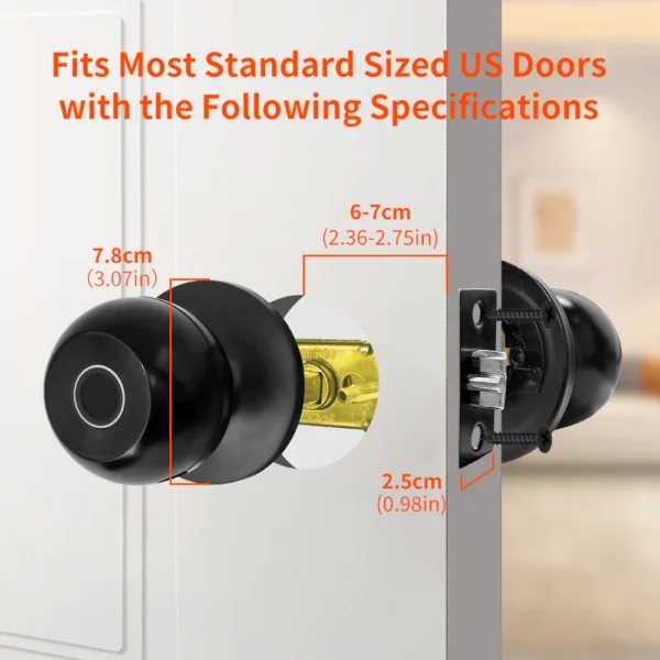 Smart Door Fingerprint Lock for Tuya Smart Lock with Bluetooth Door Lock Keyless Entry with Fingerprint and Tuya App