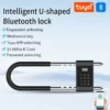 U Shape Fingerprint Glass Door Lock Smart Biometric Keyless Digital Code U Type Lock With Tuya