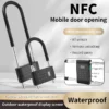 U Shape Fingerprint Glass Door Lock Smart Biometric Keyless Digital Code U Type Lock With Tuya