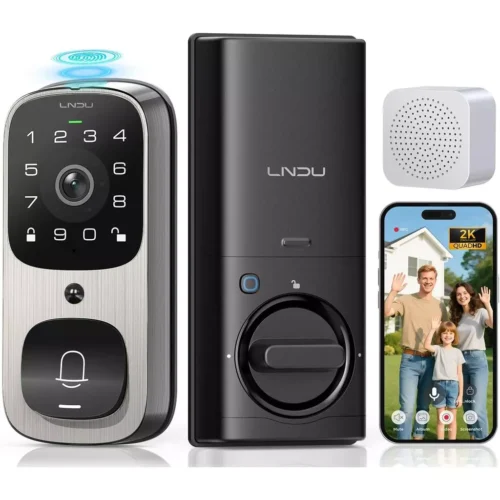 WiFi Smart Video Lock  5 in 1 Fingerprint Keyless Entry Door Lock with App Control  Two Way Audio  Dual Motion Sensors AL502