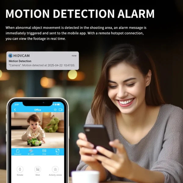 YGREY WiFi Smart Mini Camera 1080P Wireless CCTV        Wide Angle Night Vision Motion Detection