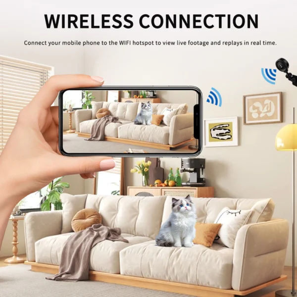 YGREY WiFi Smart Mini Camera 1080P Wireless CCTV        Wide Angle Night Vision Motion Detection