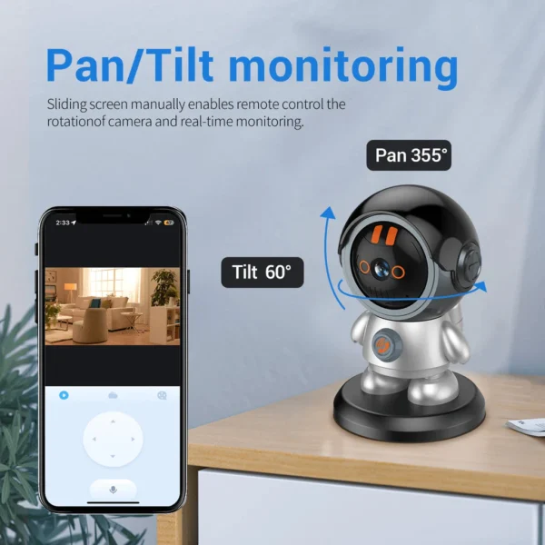 Smart Robot WiFi CCTV Camera with Auto Tracking  Night Vision   Mobile Remote   USB Powered    Perfect for Home Security   Monitoring  Baby Security Camera