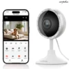 ARPHA 2K Indoor Security Camera with App  WiFi Home Camera Sound Detection PIR Motion Detection  Night Vision 130  2 Way Talk Easy to tall P160 2A