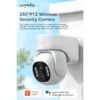 Arpha K16 1080P HD PTZ Outdoor Security Camera with Dual Lens Full Color Night Vision Smart Tracking 280  Wide Angle Zoom Two Way Audio IP65 Waterproof Motion Detection